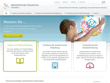 Tablet Screenshot of medizinischestrahlung.de